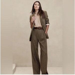 Banana Republic Donegal Straight-Leg Pants - Brown